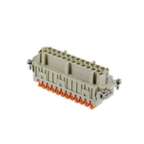 ITC CSHF24, 16A Female Insert, 24 Poles + Ground, SQUICH Spring Terminal Connections without Tools,  600V