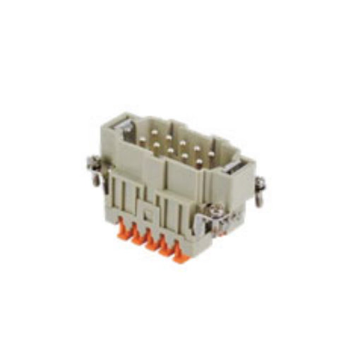 ITC CSHM10, 16A Male Insert, 10 Poles + Ground, SQUICH Spring Terminal Connections without Tools, 600V