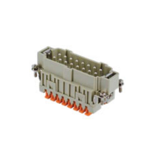 ITC CSHM16, 16A Male Insert, 16 Poles + Ground, SQUICH Spring Terminal Connections without Tools, 600V
