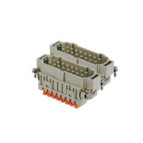 ITC CSHM16(#1-16) + CSHM16N(#17-32), 16A Male Insert, 32 Poles + Ground, SQUICH Spring Terminal Connections without Tools, 600V