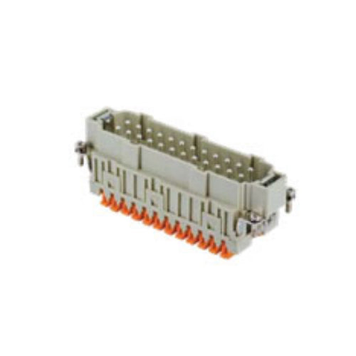 ITC CSHM24, 16A Male Insert, 24 Poles + Ground, SQUICH Spring Terminal Connections without Tools, 600V