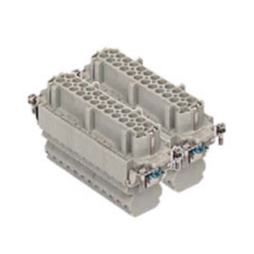 ITC CSSF24(#1-24) + CSSF24N(#25-48), 16A Female Insert, 48 Poles + Ground, Dual Spring Connection, 600V