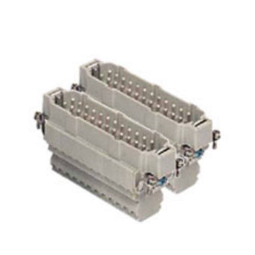 ITC CSSM24(#1-24) + CSSM24N(#25-48), 16A Male Insert, 48 Poles + Ground, Dual Spring Connection, 600V