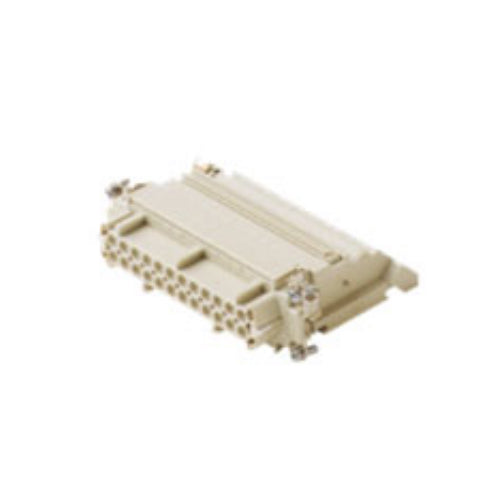 ITC CTF24LN(#25-48), 16A Female Insert,  24 + G Poles,  Left Configure, Screw Connection Inserts Mounted in Bulkhead Base, 600V