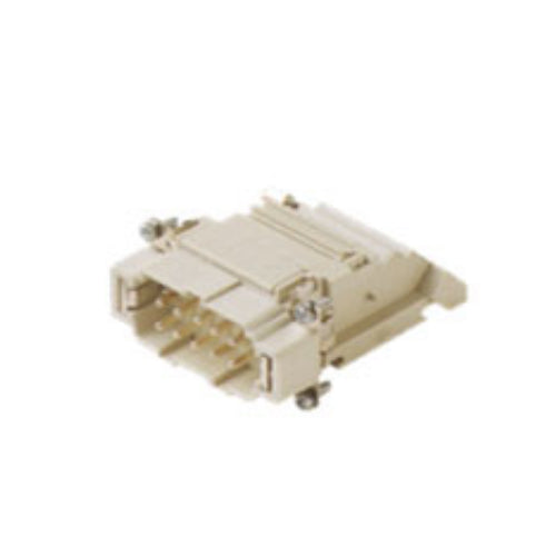 ITC CTM10L, 16A Male Insert, 10 + G Poles, Left Configure,  Screw Connection Inserts Mounted in Bulkhead Base, 600V