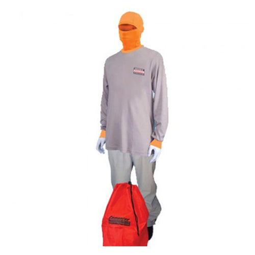 Comentex CUL11TBAL, 11 cal/cm² Task Wear, Long Sleeve Balaclava Hooded T-Shirt, Gray