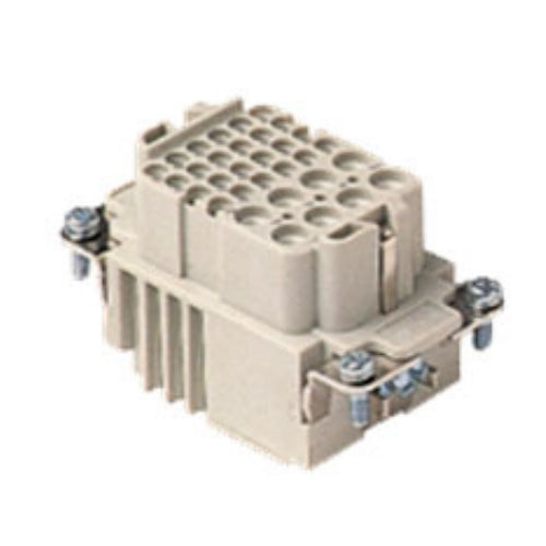 ITC CXF-8/24, MIXO Female Insert, 8x16A + 24x10A + G Poles, Crimp Inserts (CC & CD Contacts Sold Separately), 600V