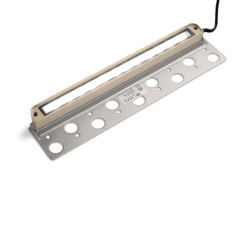 Almas Lighting HS-MBG-404-MCT, ALMAS Citrine H4 Hardscape Light, 12'' Length, 7W, Multiple Color Temperture (5CCT), 95° Beam Angle, Metal Beige