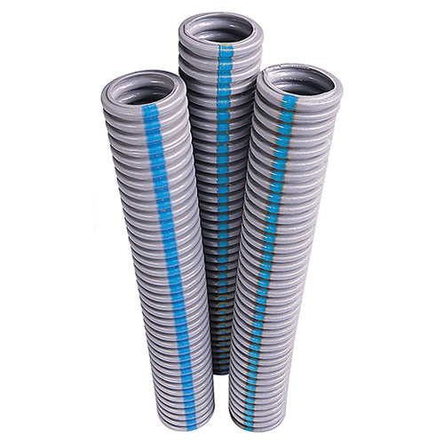 IPEX 012007, 1"x10' PVC Cor-Line ENT Sticks, Blue Stripe, CSA Approval, Diameter 1 Inch, Length 10 Feet, Grey