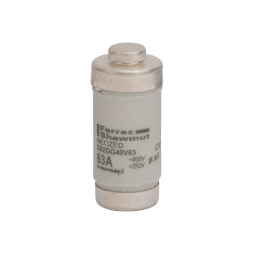 Mersen D02GG40V63, DIN D0 Fuse-link Neozed gG Size D02, 400VAC/250VDC, 63A, Copper