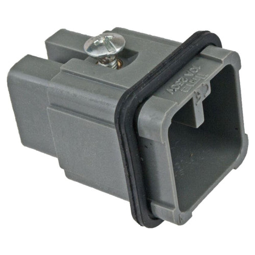 Techspan D07PC, D Series Multipole Connector, Crimp Contact Termination, Male Insert, 7 Poles+Ground, 10A/600V, A Size Enclosure, Straight Mounting