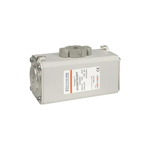 Mersen D122GD75V450TF, Square Body High-Speed Fuse, Fast Acting, Size 122 gR, 750VDC, 450A, With Striker Flush ends metric threads
