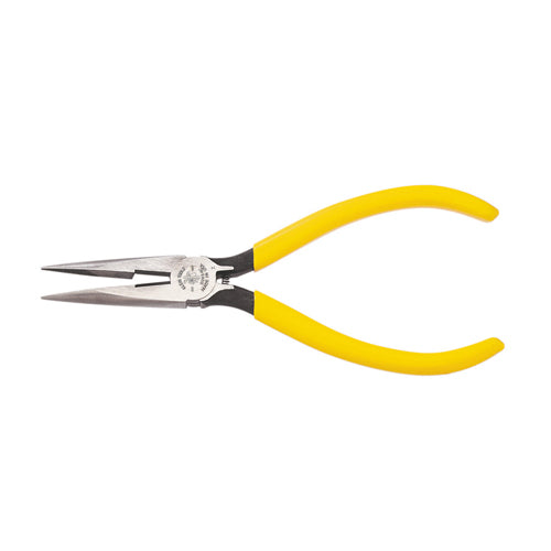 Klein Tools D203-6C, Pliers, Needle Nose Side-Cutters with Spring, 6-Inch