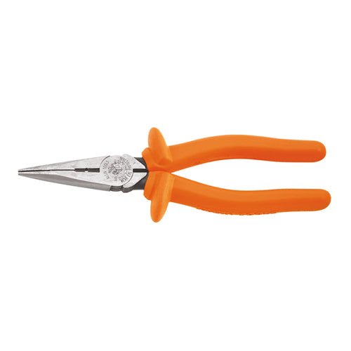 Klein Tools D203-8N-INS, Insulated Long Nose Pliers, Side-Cutting/Stripping