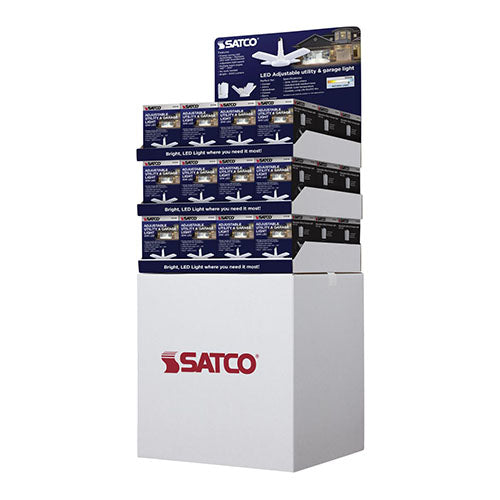 Satco D2103, LED Garage Utility Light, 30W, 120V, 3000 Lumens, 5000K Natural Light, Medium E26 Base, Containing 36 packs of S13146