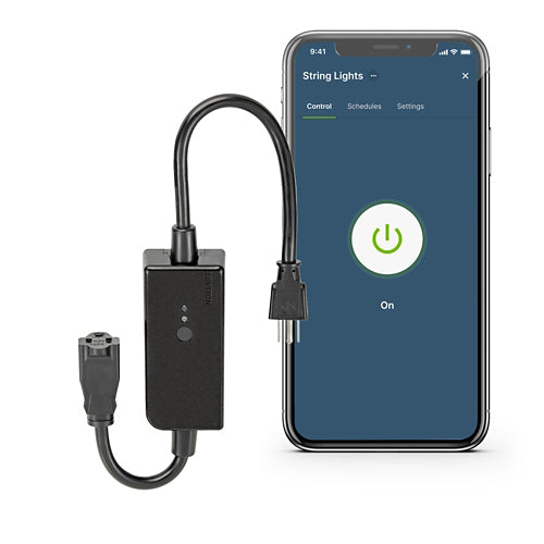 Leviton D215O-1RE, Decora Smart Wi-Fi Outdoor Plug-in Switch, Neutral Wire Required, 15A General Use, 1500W Incandescent/Haloge, 3/4 HP Motor