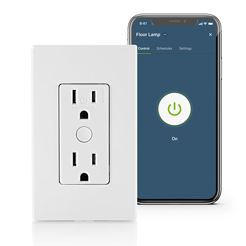 Leviton D215R-1BW, Decora Smart Wi-Fi 15A Tamper-Resistant Outlet (2nd Gen), Neutral Wire Required, 5A LED/CFL, 1500W Incandescent/Haloge, 15A Magnetic Ballast, 3/4 HP Motor