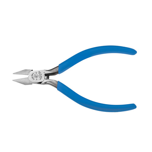 Klein Tools D244-5C, Diagonal Cutting Pliers, Electronics, Pointed Nose, Narrow Jaw, 5-Inch