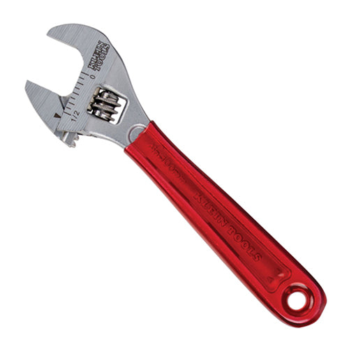 Klein Tools D506-4, Adjustable Wrench, Plastic Dipped, 4-Inch