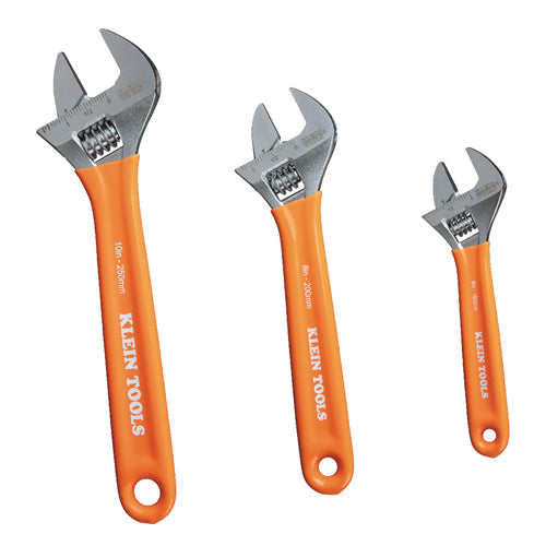 Klein Tools D5073, Extra-Capacity Adjustable Wrenches, 3-Piece