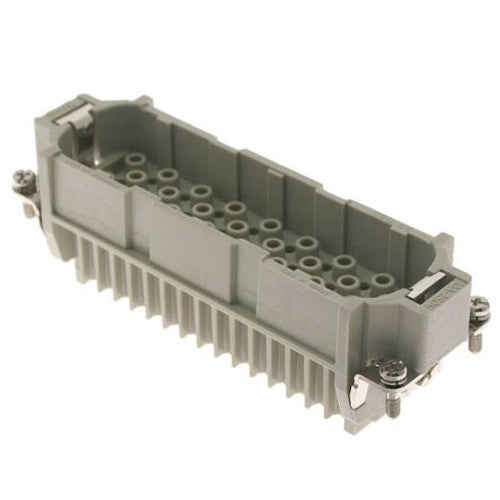 Techspan D64PC, D Series Multipole Connector, Crimp Contact Termination, Male Insert, 64 Poles+Ground, 10A/600V, J Size Enclosure, Straight Mounting