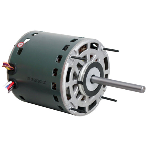 Rotom DD-3590, 5.5'' Diameter Direct Drive Motor, PSC Type, Sleeve Bearing, 3/4 HP, 208/230 Volts, 5.4 Amps, 10MFD Capacitor, 3/1075 Spd/RPM, Reversible Rotation, 1/2''×4'' Shaft