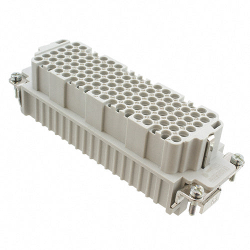 Techspan DD108RC, DD Series Multipole Connector, Crimp Contact Termination, Female Insert, 108 Poles+Ground, 10A/600V, J Size Enclosure, Straight Mounting