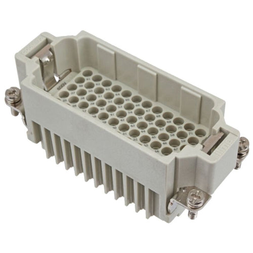 Techspan DD72PC, DD Series Multipole Connector, Crimp Contact Termination, Male Insert, 72 Poles+Ground, 10A/600V, H Size Enclosure, Straight Mounting