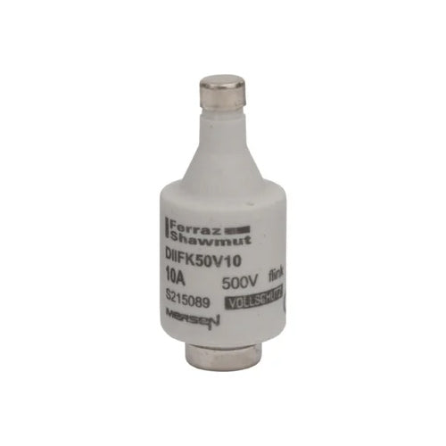 Mersen DIIFK50V10, DIN D Fuse-link gG/Flink, Size DII, 500VAC/DC, 10A, Red