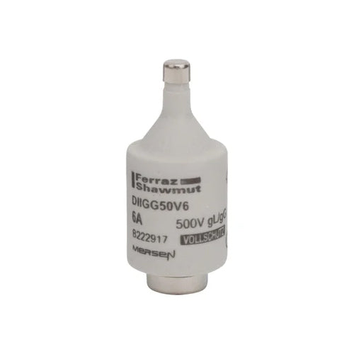 Mersen DIIGG50V6, DIN D Fuse-link gG, Size DII, 500VAC/DC, 6A, Green