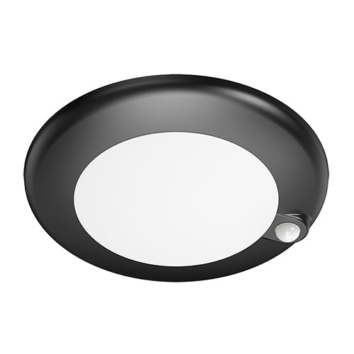 Lotus DL205S-4-10W-5CCT-R90-0082-BK, 4" PIR Round Disk Downlight 10W, 120VAC, 5CCT, 820-890 Lumens, Black Trim, CRI 90+