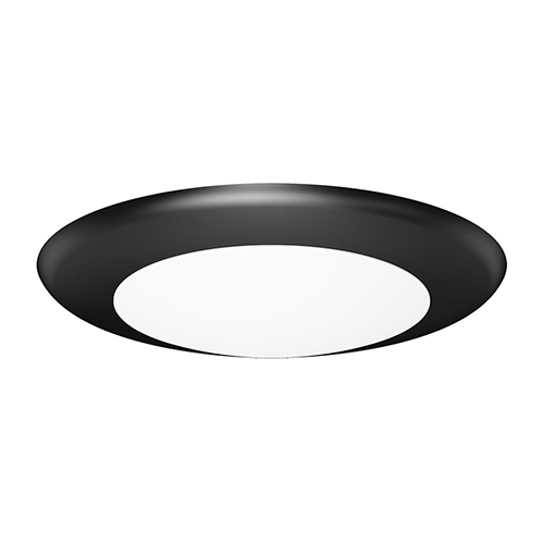 Lotus DL205T-4-10W-5CCT-R90-0082-BK, 4" Round Disk Downlight 10W, 120VAC, 5CCT, 760-820 Lumens, Black Trim, CRI 90+