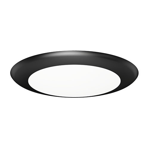 Lotus DL205T-6-15W-5CCT-R90-0082-BK, 6" Round Disk Downlight 15W, 120VAC, 5CCT, 1170-1330 Lumens, Black Trim, CRI 90+