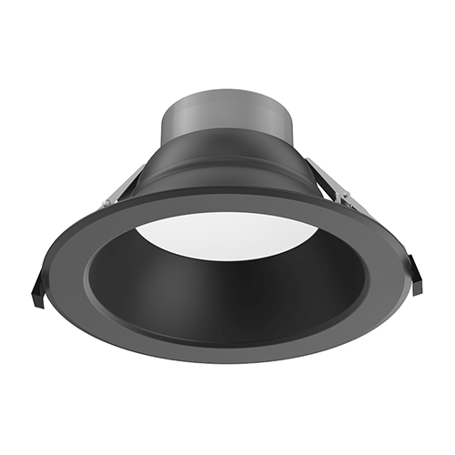 Lotus DL254-10-40W-M-A5C5-HO-BK, 10" LED Black Round Commercial 5 CCT & 5 Wattage Selectable, 22-40W, 120-347VAC, 5CCT, 2240-4360 Lumens, 0-10V Dimming