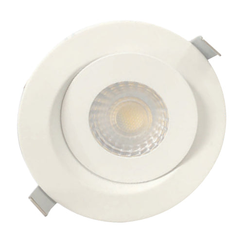 Votatec DL4-023-8WH8345, 4" Multi-Directional LED Gimbal Downlight, 3 Way CCT Adjustable, 8W, 3000/4000/5000K, 120V, 700 Lumens, Dimmable, White