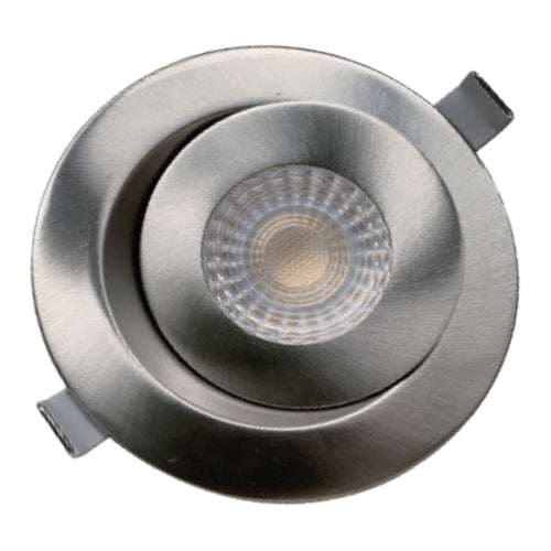 Votatec DL4-023-8BN8345, 4" Multi-Directional LED Gimbal Downlight, 3 Way CCT Adjustable, 8W, 3000/4000/5000K, 120V, 700 Lumens, Dimmable, Brushed Nickel