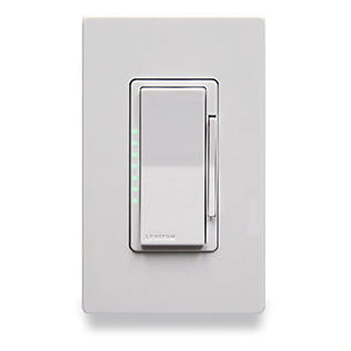Leviton DL6HD-1BZ, Lumina RF 600W Traditional Wireless Dimmer, 120 VAC, CFL/Incandescent/LED Lamp, White