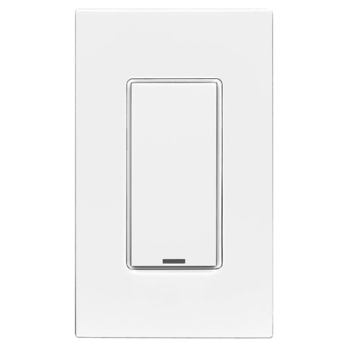 Leviton DLDNK-1W, Lumina RF Decora 1 Button Multi-Function BLE Keypad with Room Controller and LED Feedback Functionality, 120-277VAC, 50/60Hz, White