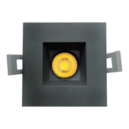 Votatec DLM2SB08-3CCTBK, 2" Square LED Baffle Reflector Downlight, 3 Way CCT Adjustable, 8W, 120 VAC, 650 Lumens, 3000/4000/5000K, Black