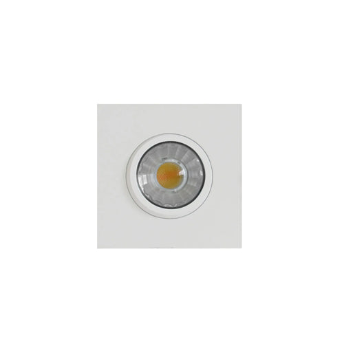 Etlin-Daniels DLSGS3-613WD-WH, 3'' Square Integrated LED Slim Gimbal Recessed Downlight, Triac Warm Dimmable, 120V, 6W, 420LM, 3000K Soft White, White