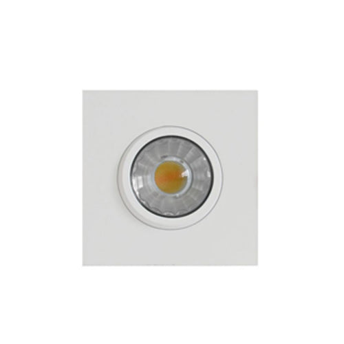 Etlin-Daniels DLSGS3-614WD-WH, 3'' Square Integrated LED Slim Gimbal Recessed Downlight, Triac Warm Dimmable, 120V, 6W, 420LM, 4000K Cool White, White