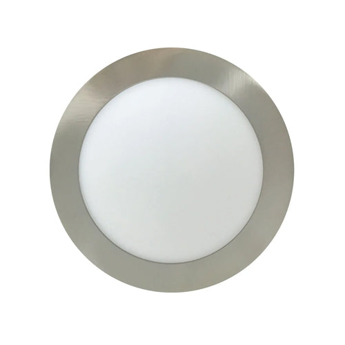 Etlin-Daniels DLSWRH6-1514D-BN-FF, 6'' Round Integrated LED Ultra Thin Canless Recessed Downlight with Junction Box, Triac Dimmable, 15W, 120V, 4000K Cool White, 900LM, Brushed Nickel