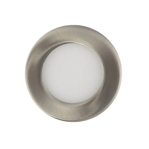 Etlin-Daniels DLSWRH4-1213D-BN-FF, 4'' Round Integrated LED Ultra Thin Canless Recessed Downlight with Junction Box, Triac Dimmable, 12W, 120V, 700LM, 3000K Soft White, Brushed Nicke