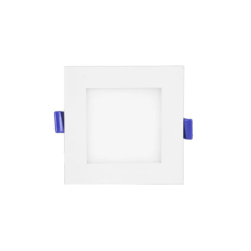 Etlin-Daniels DLSWS6-1213D-WH-FF, 6'' Square Integrated LED Ultra Thin Canless Recessed Downlight with Junction Box, Triac Dimmable, 12W, 120V, 3000K Soft White, 700LM, White