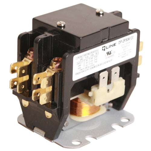 Rotom DP-2P30A240, Definite Purpose Magnetic Contactor, 2 Poles, 30 Amps, 208/240V Coil Voltage, Screw Termination
