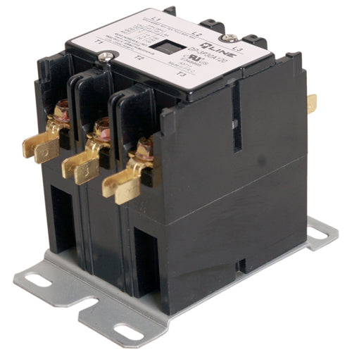 Rotom DP-3P30A240, Definite Purpose Magnetic Contactor, 3 Poles, 30 Amps, 208/240V Coil Voltage, Screw Termination