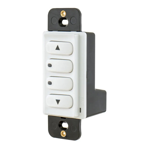 Hubbell DSC010W, Low Voltage Combination Switch with 0-10V Dimming, 1 Latching and 1 Momentary, 4 Buttons, 24V DC, White