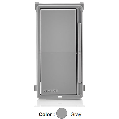 Leviton DSKIT-G, Color Change Kit for Decora Slide Dimmer (DSL06 and DSM10), LED Locator Light In Frame, Gray