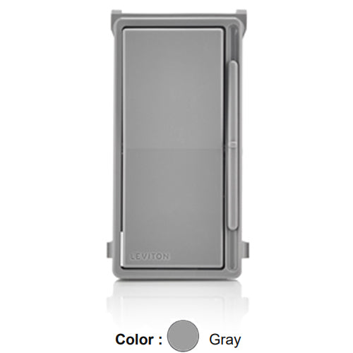 Leviton DSKIT-NG, Color Change Kit for Decora Slide Dimmer and Fan Speed Control, No LED Locator Light, Gray