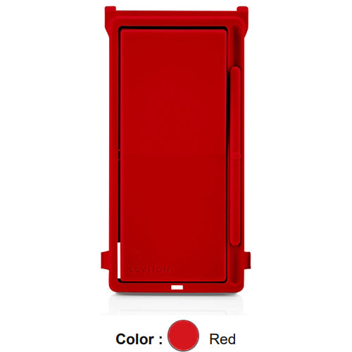 Leviton DSKIT-R, Color Change Kit for Decora Slide Dimmer (DSL06 and DSM10), LED Locator Light In Frame, Red